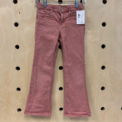 Mauve Heart Pockets Denim