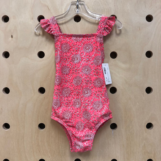 Coral Floral Swimsuit