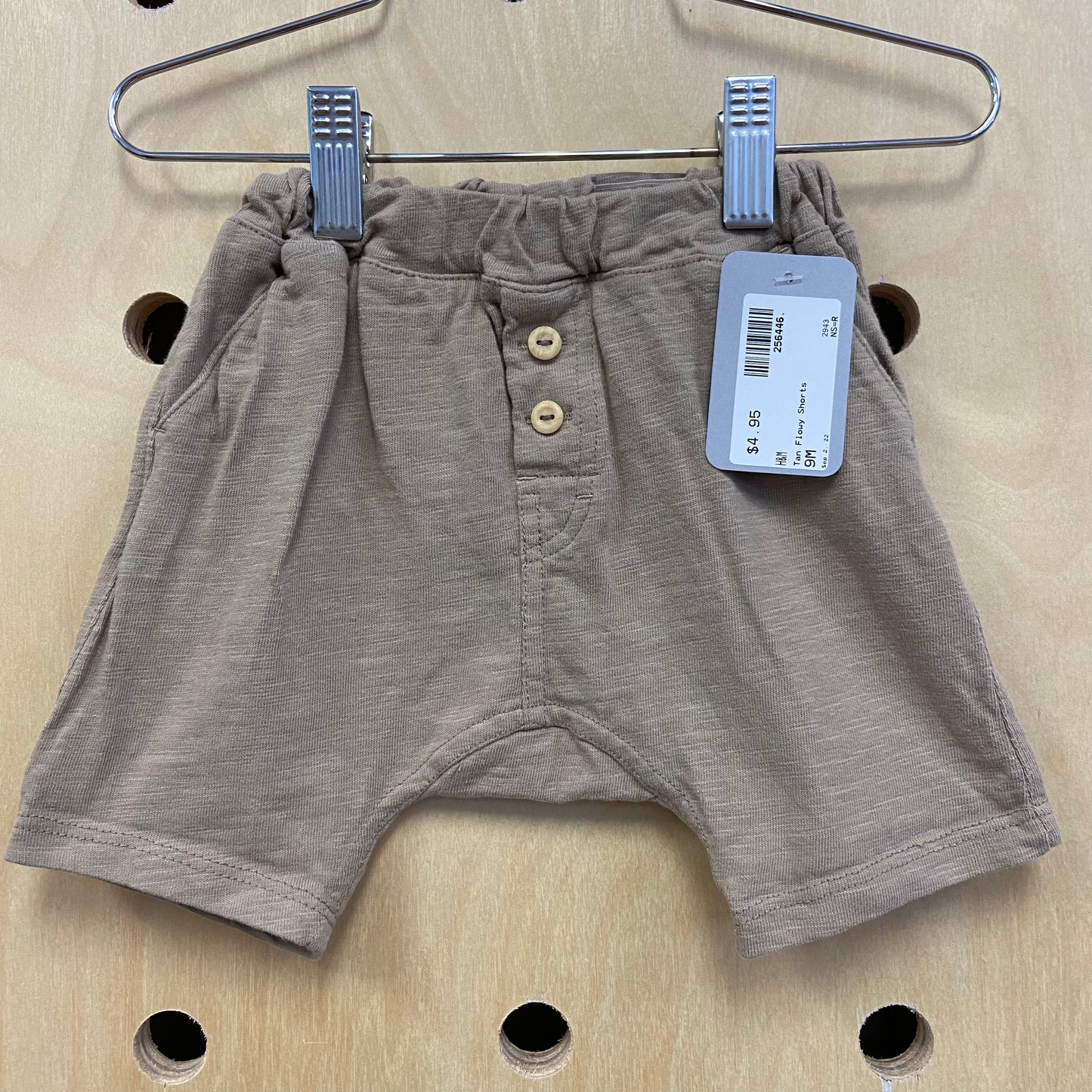 Tan Flowy Shorts