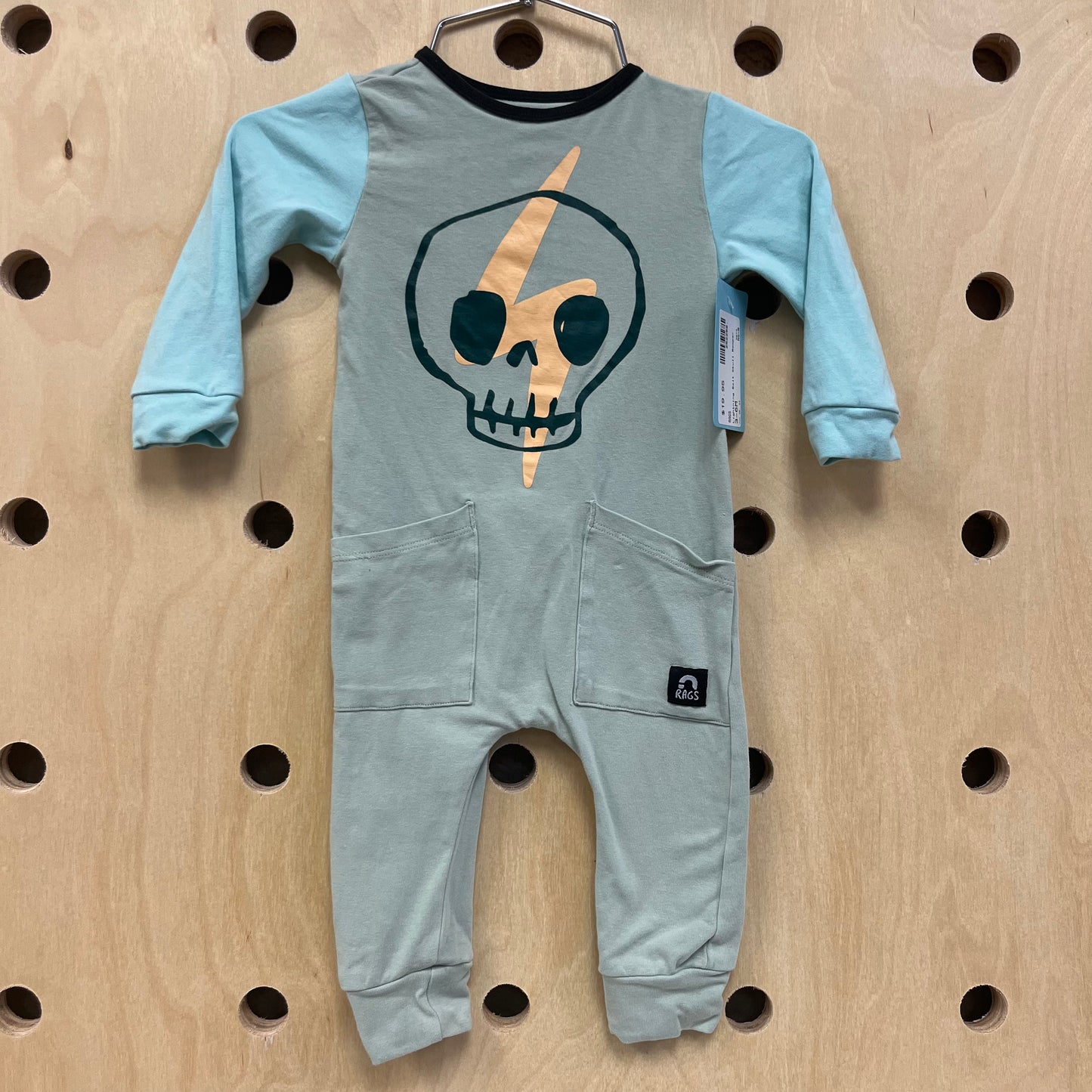 Lightning Bolt Skull Romper