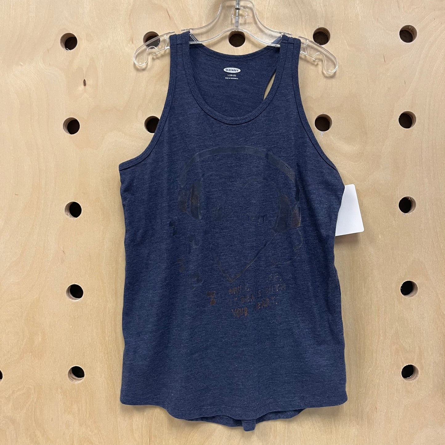 Music is Life Navy Tank