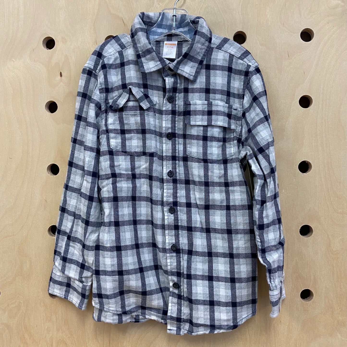 Blue + Grey Plaid Flannel