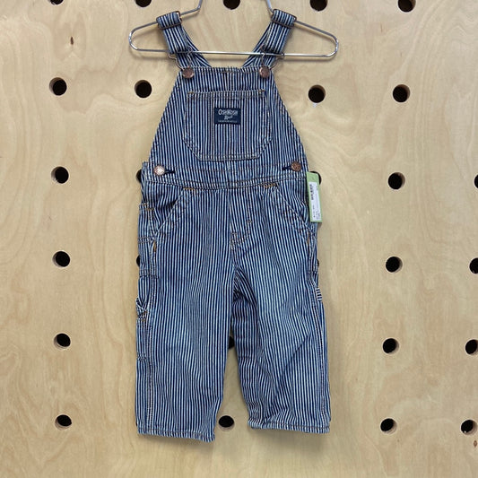 Denim Striped Overalls