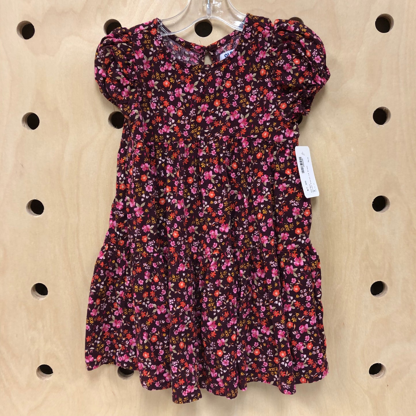 Maroon Floral Dress
