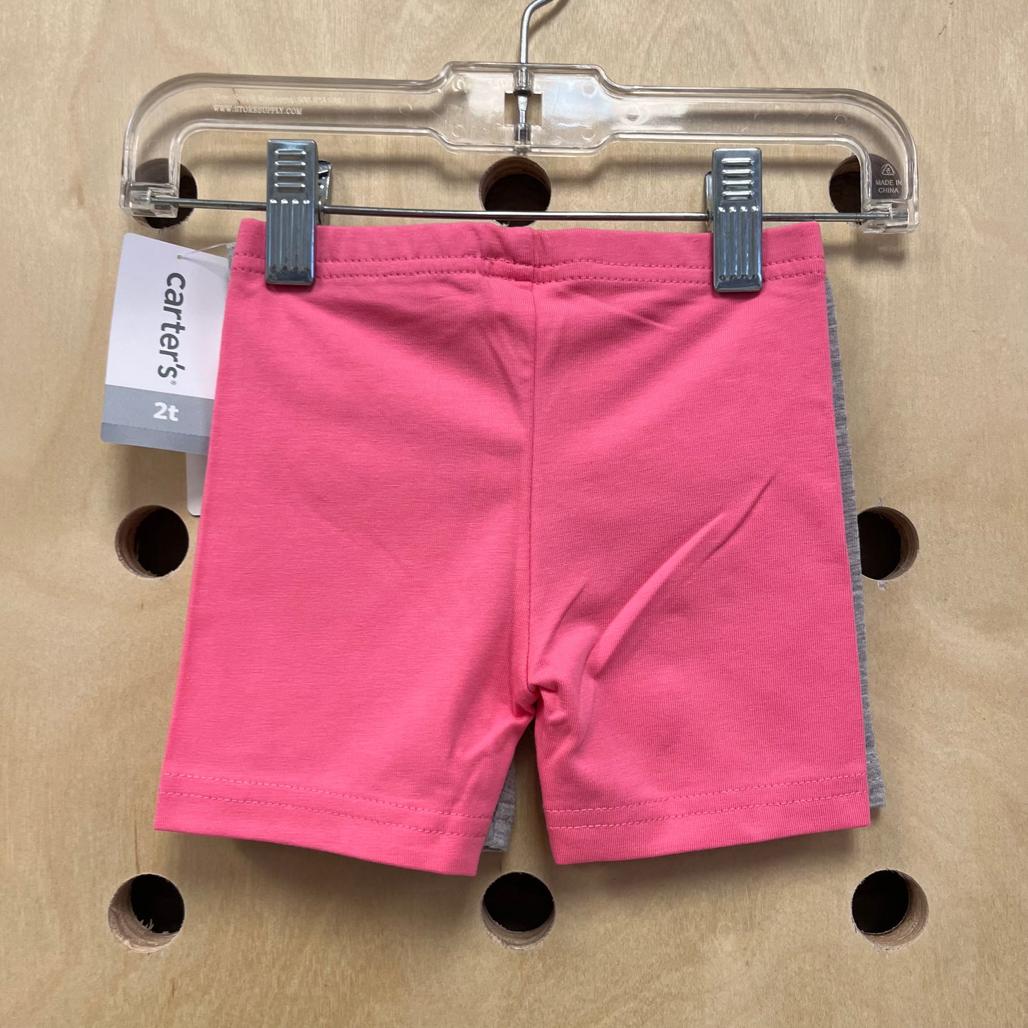 Grey + Pink Cartwheel Shorts
