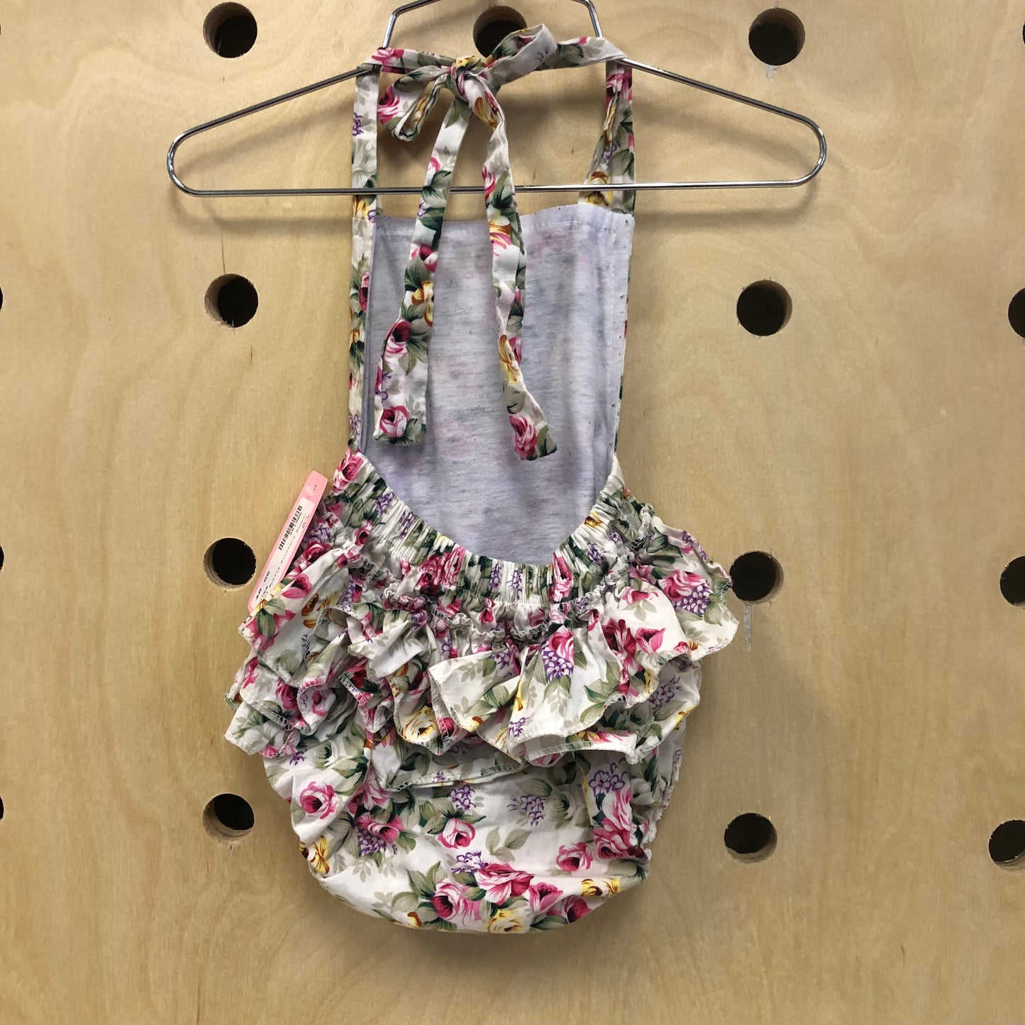 Floral Ruffle Pinafore Romper
