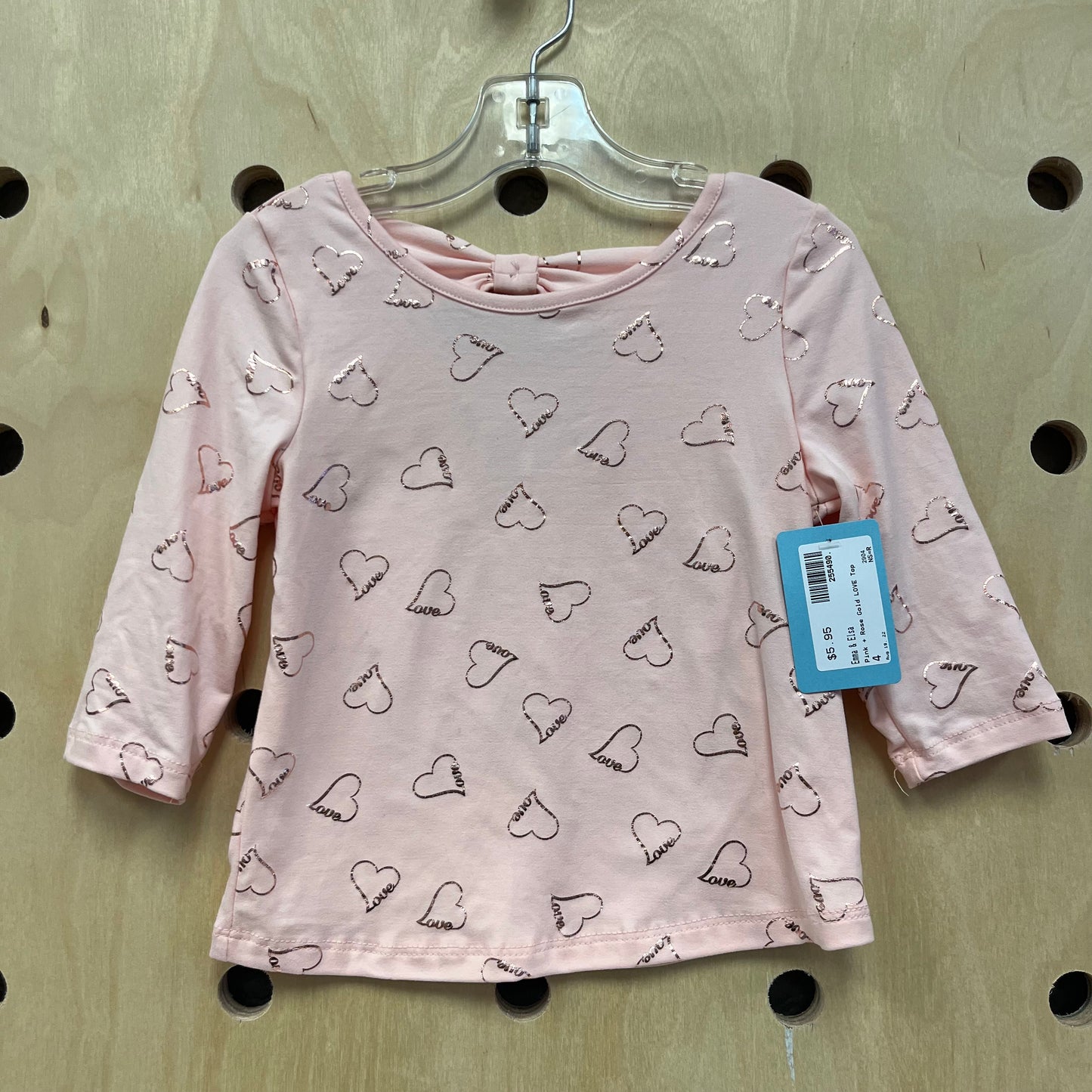 Pink + Rose Gold LOVE Top