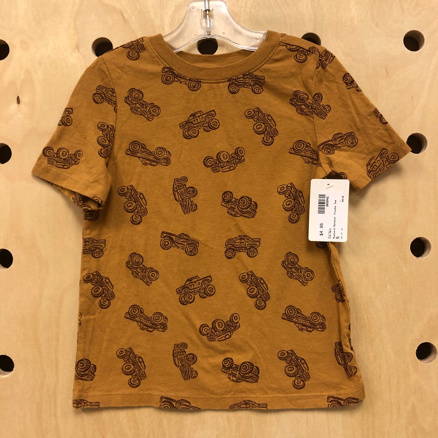 Mustard Monster Trucks Tee