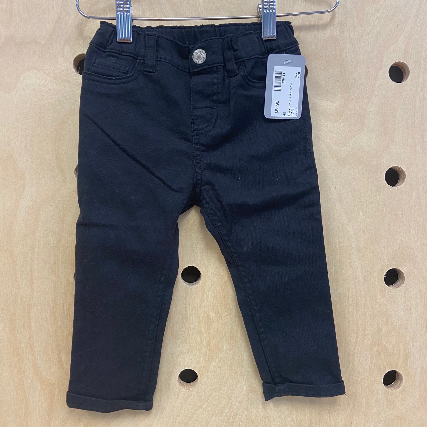 Black Denim Like Pants
