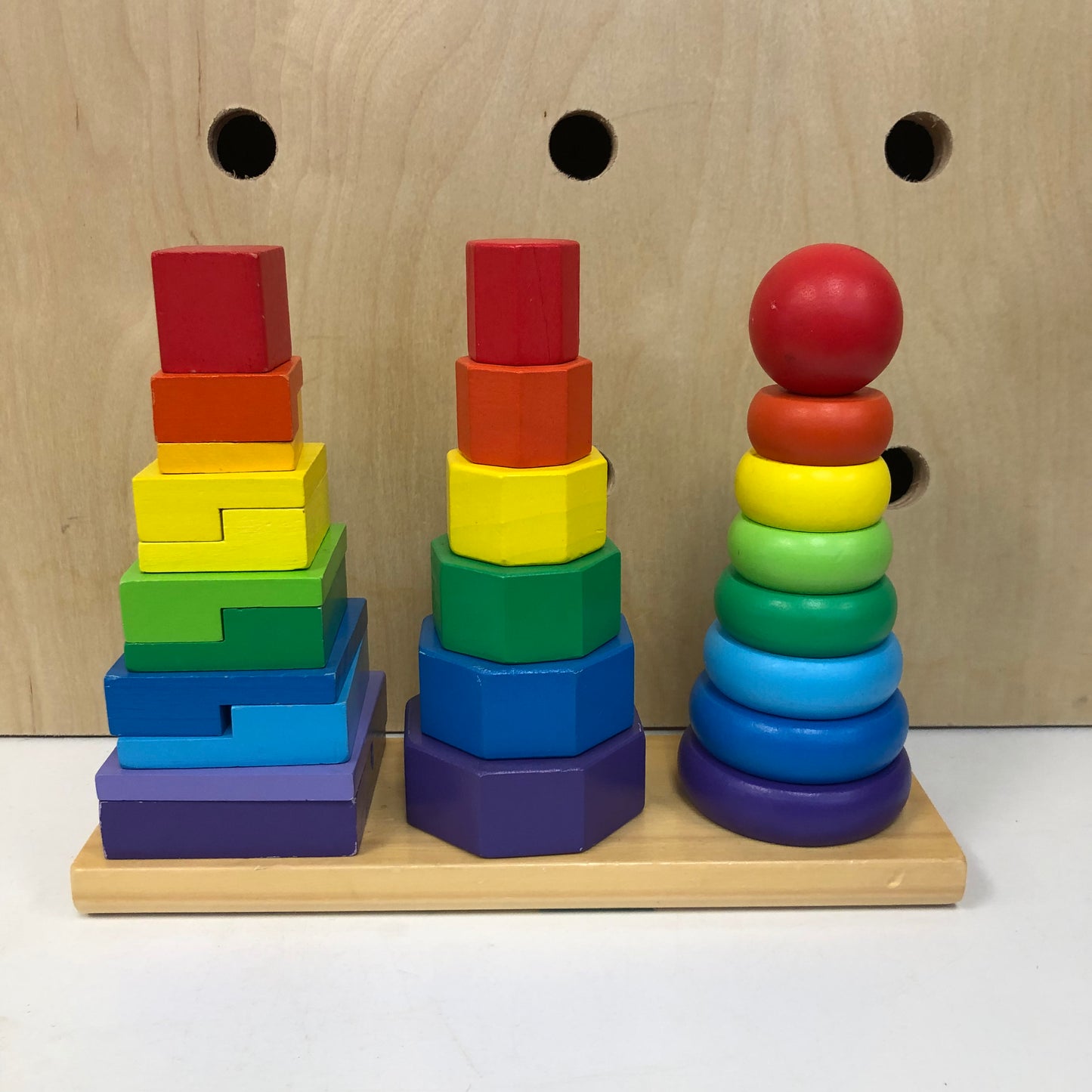 Wooden Geometric Stacker