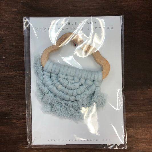 Macrame Cloud Teether - Blue