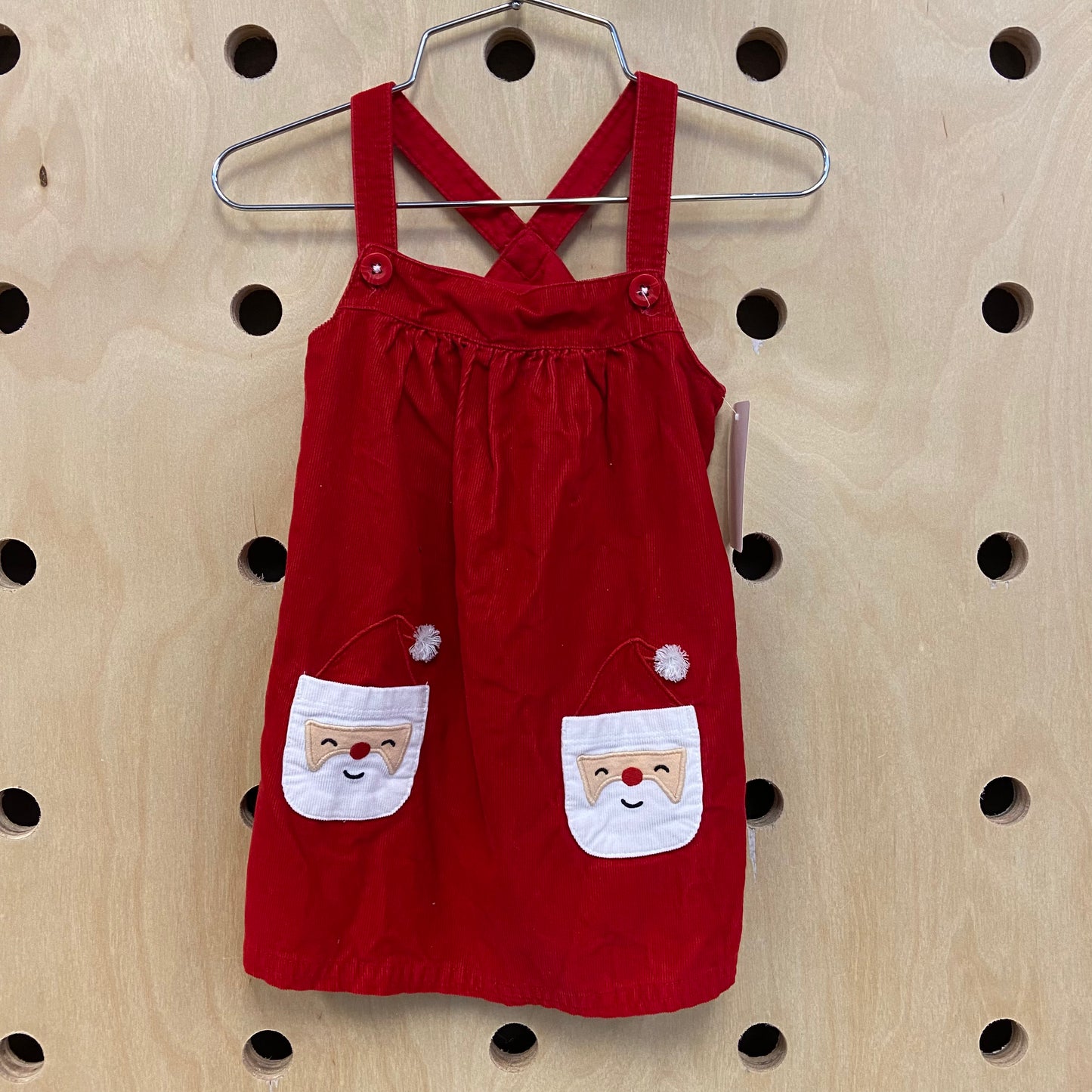 Red Corduroy Santa Dress
