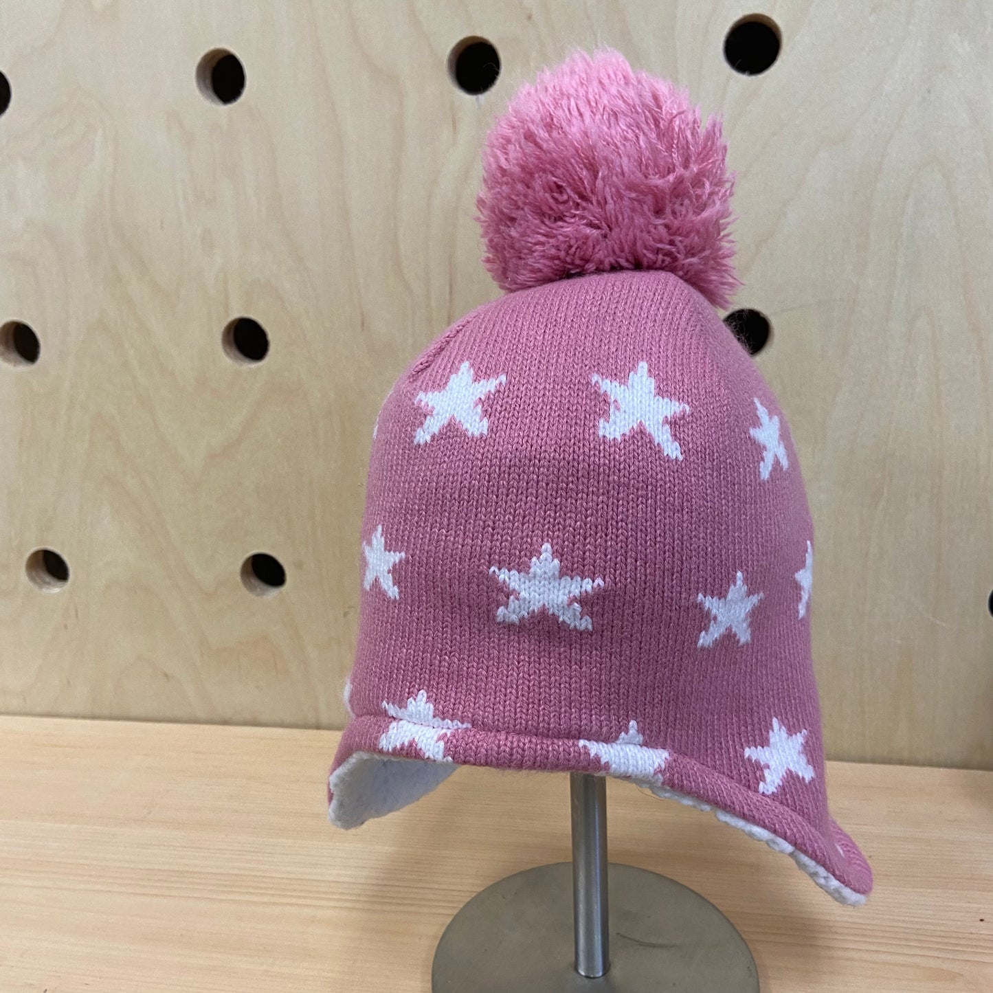 Pink Star Pom Pom Beanie