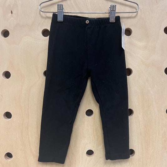 Black Ribbed Soft Pants