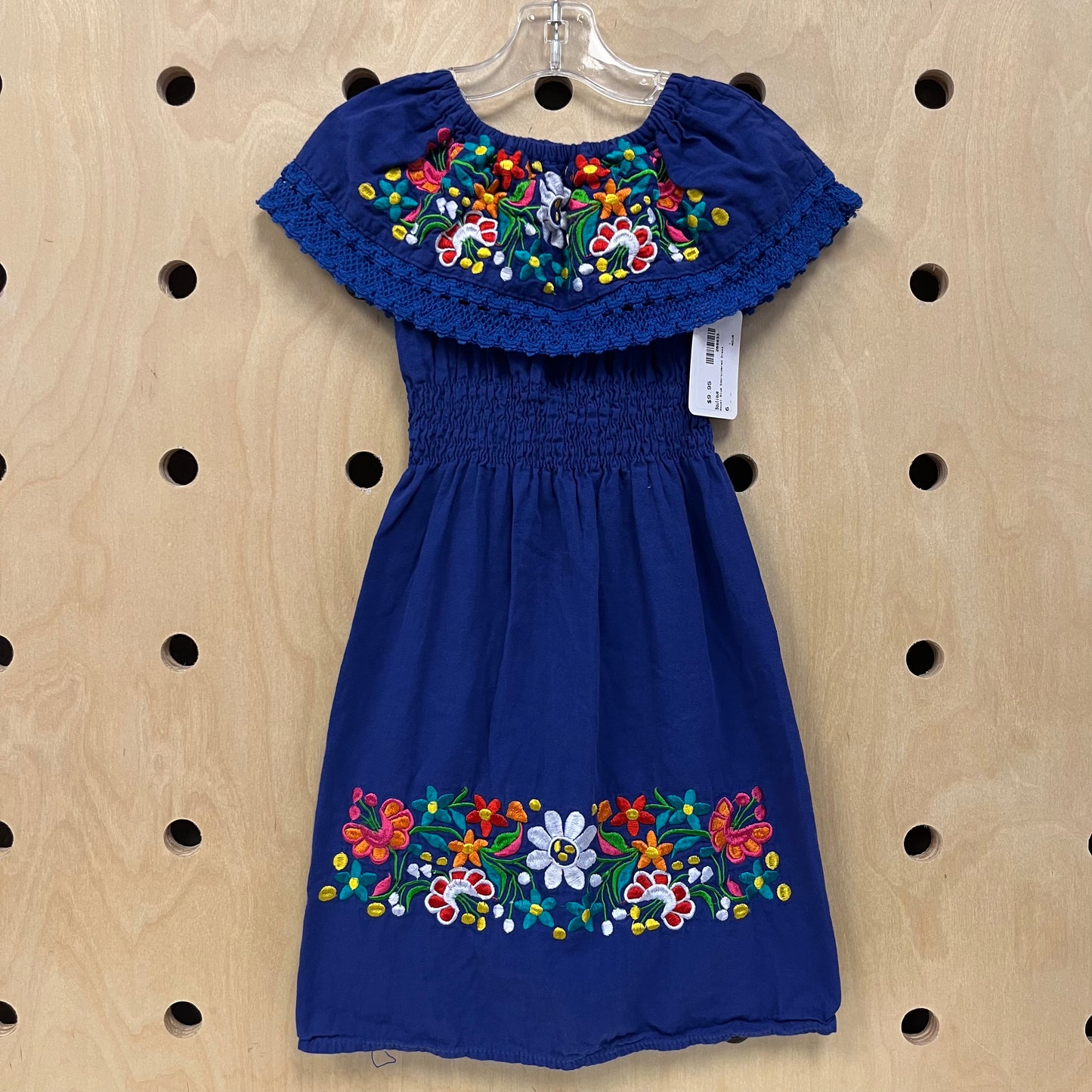 Royal Blue Embroidered Dress