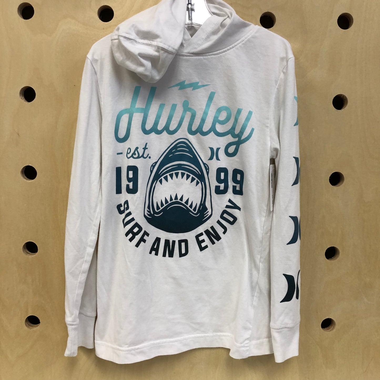 White Surf & Enjoy Hoodie Tee