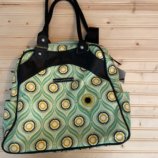 Green Floral Diaper Bag