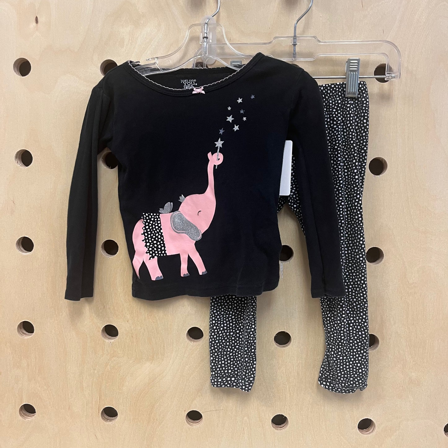 Black+Pink Elephant Pajamas