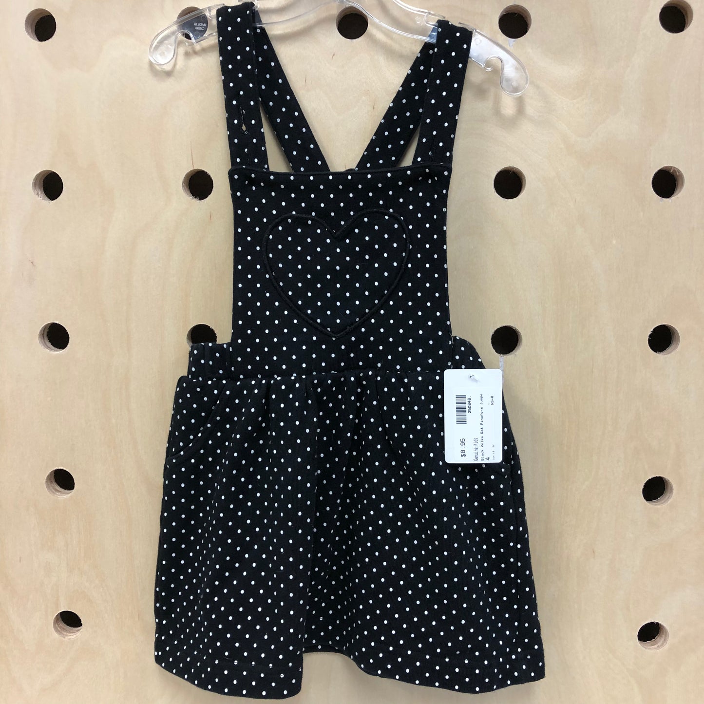 Black Polka Dot Pinafore Jumper
