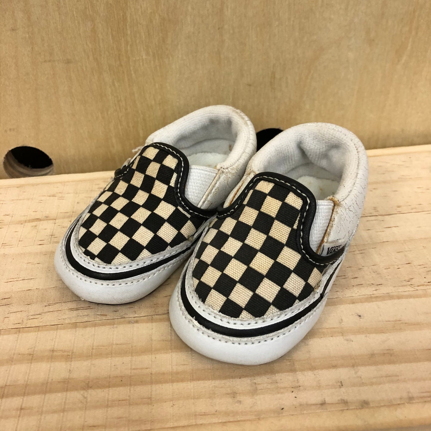 Black Checkered Crib Shoes