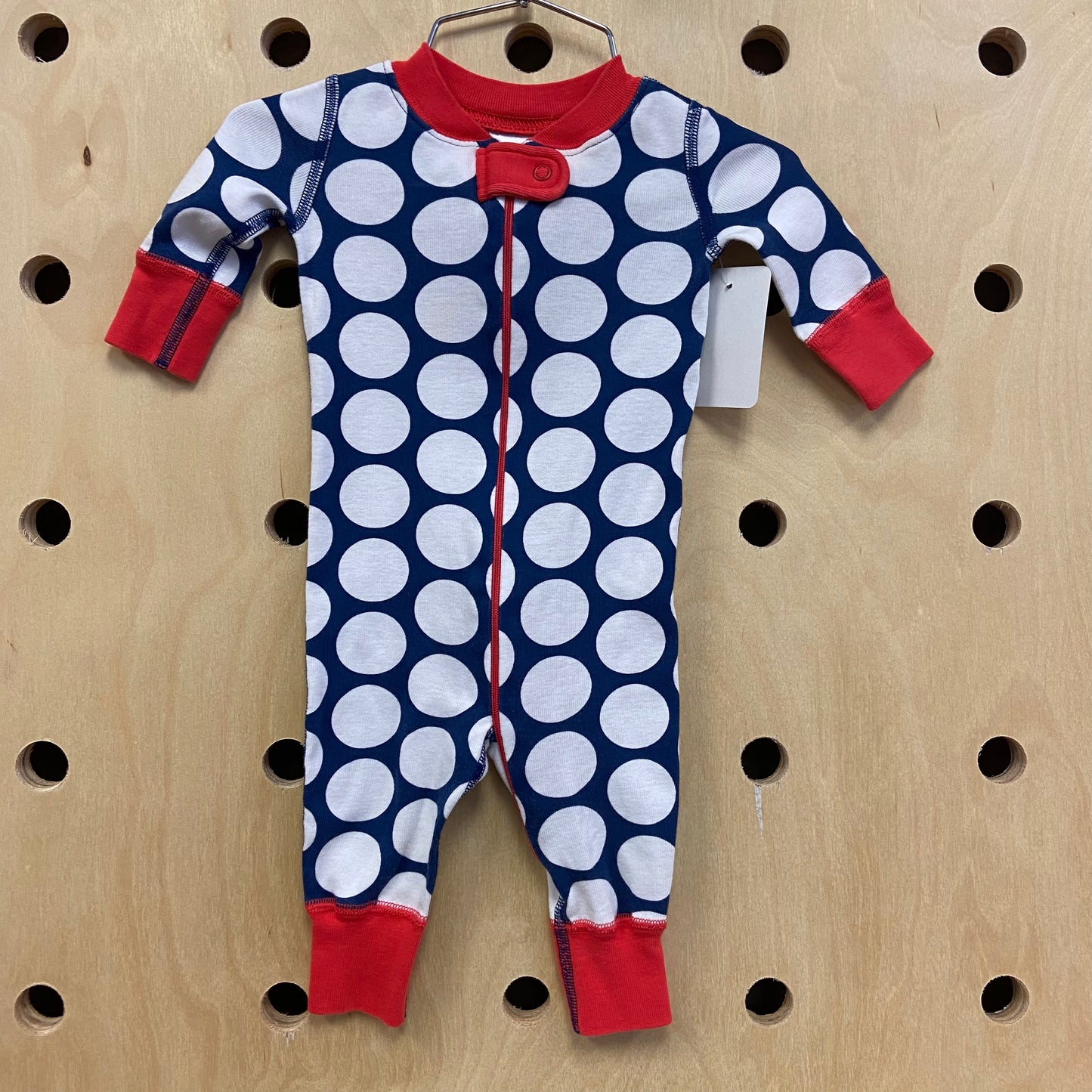 Navy + Red Polkadot Sleeper