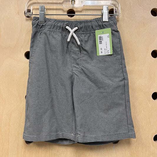 Grey Striped Shorts