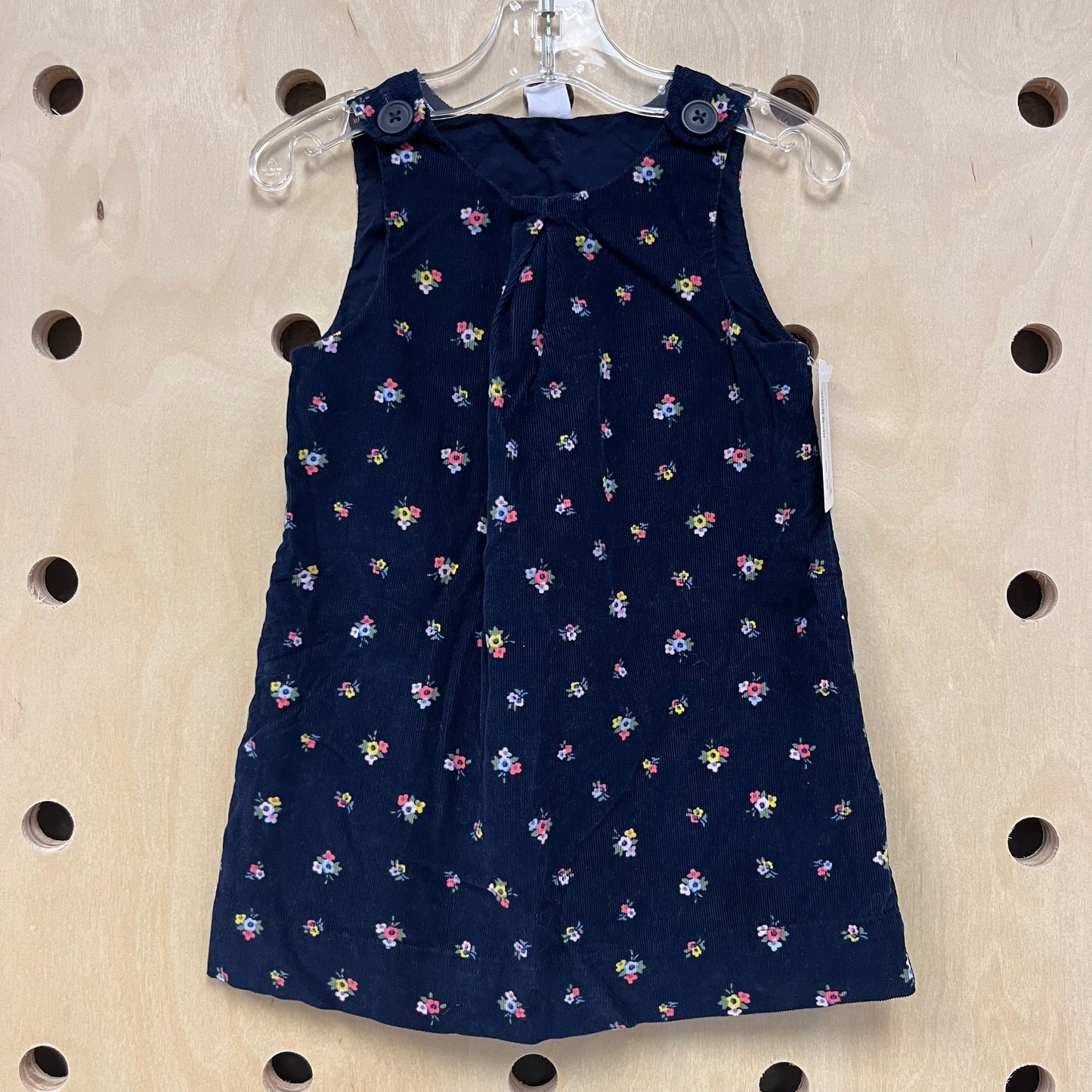 Navy Floral Cord Jumper
