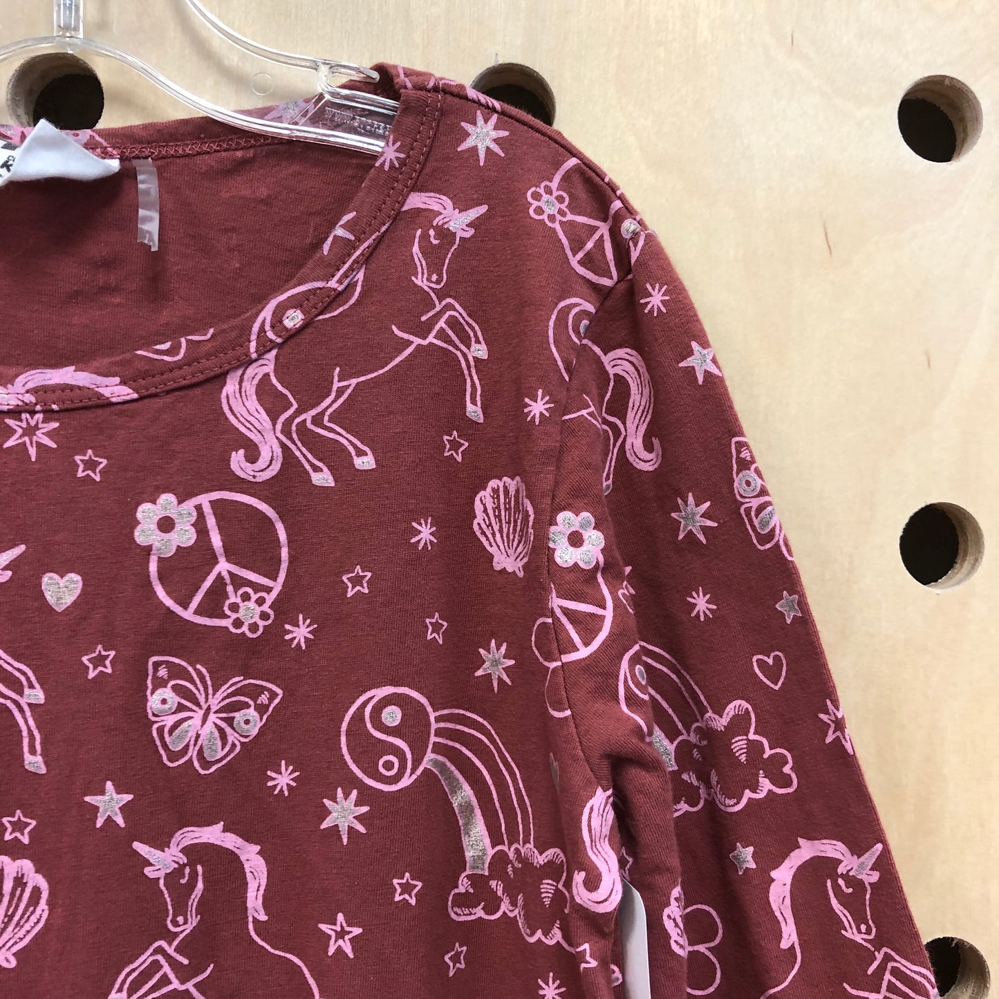 Rust Doodles LS Dress