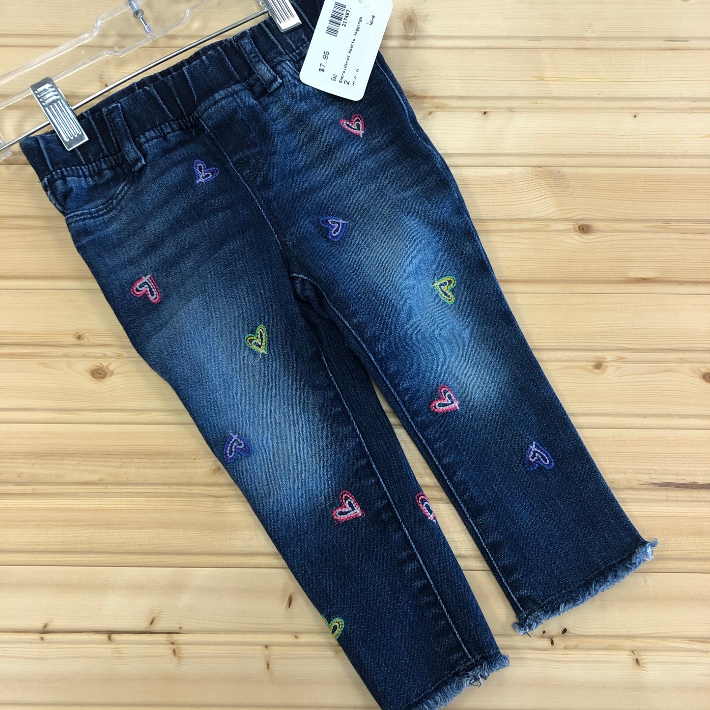 Embroidered Hearts Jeggings
