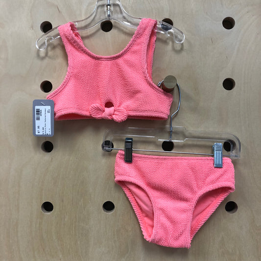 Electric Pink Textured Swimsuit
