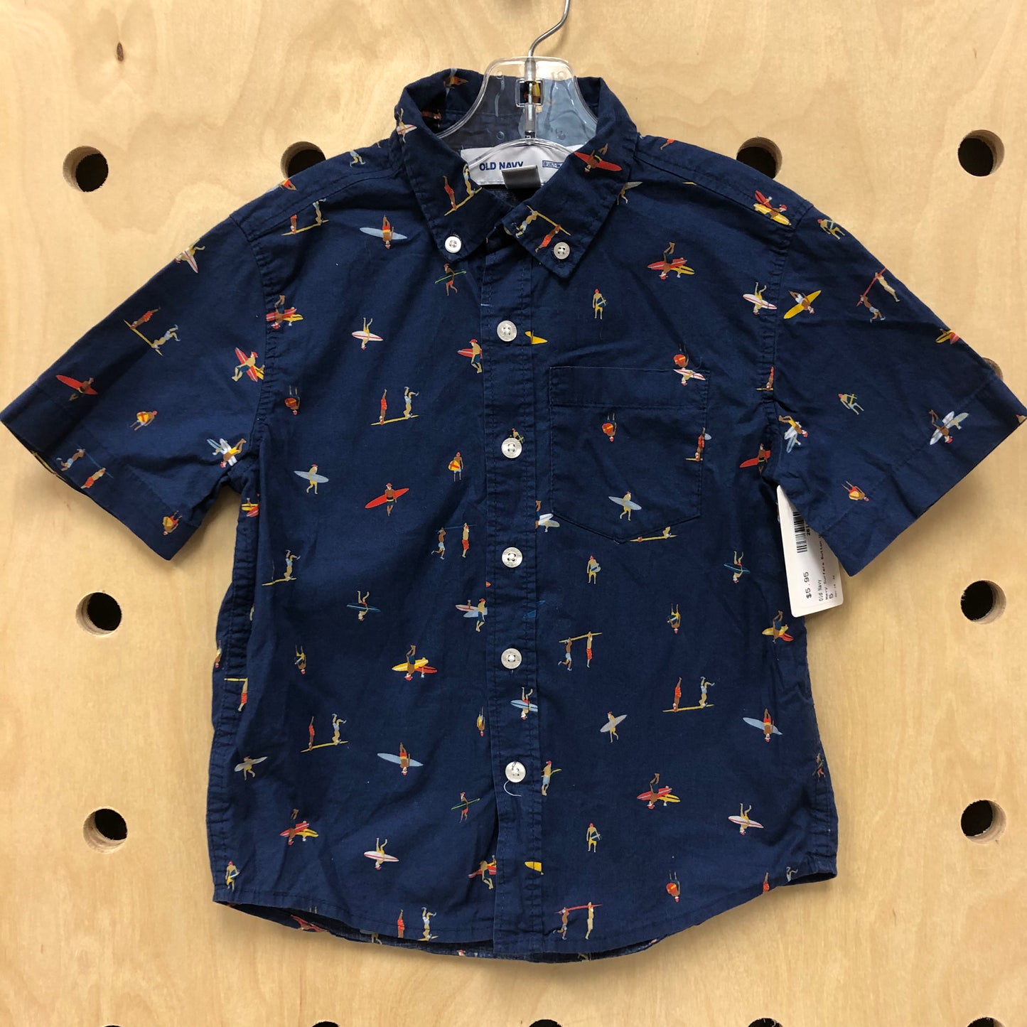 Navy Surfers Button Up