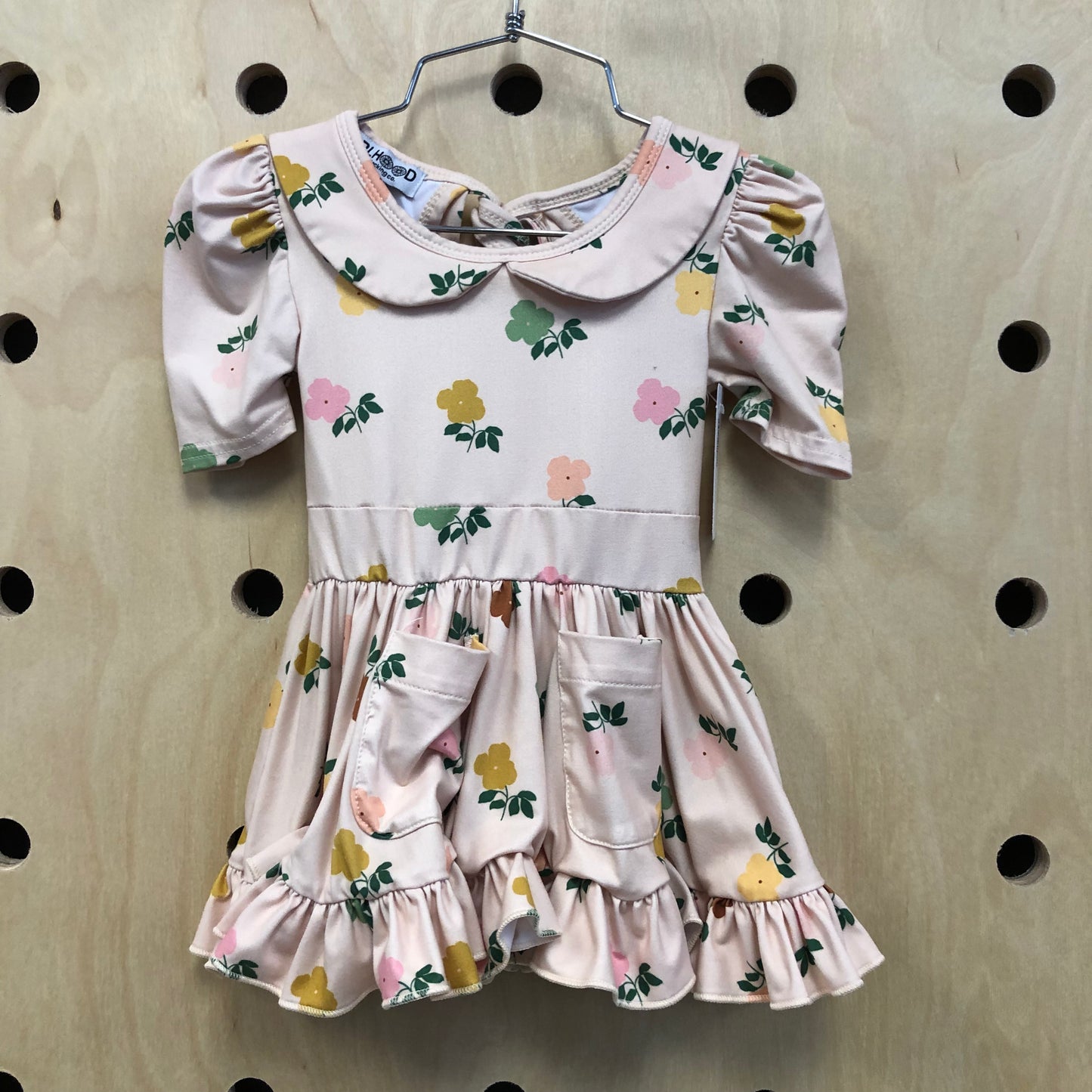 Peach Floral Dress
