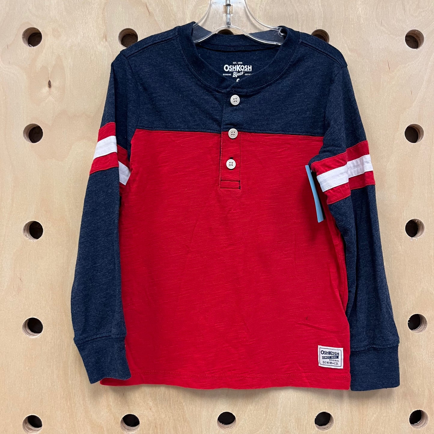 Blue + Red LS Henley