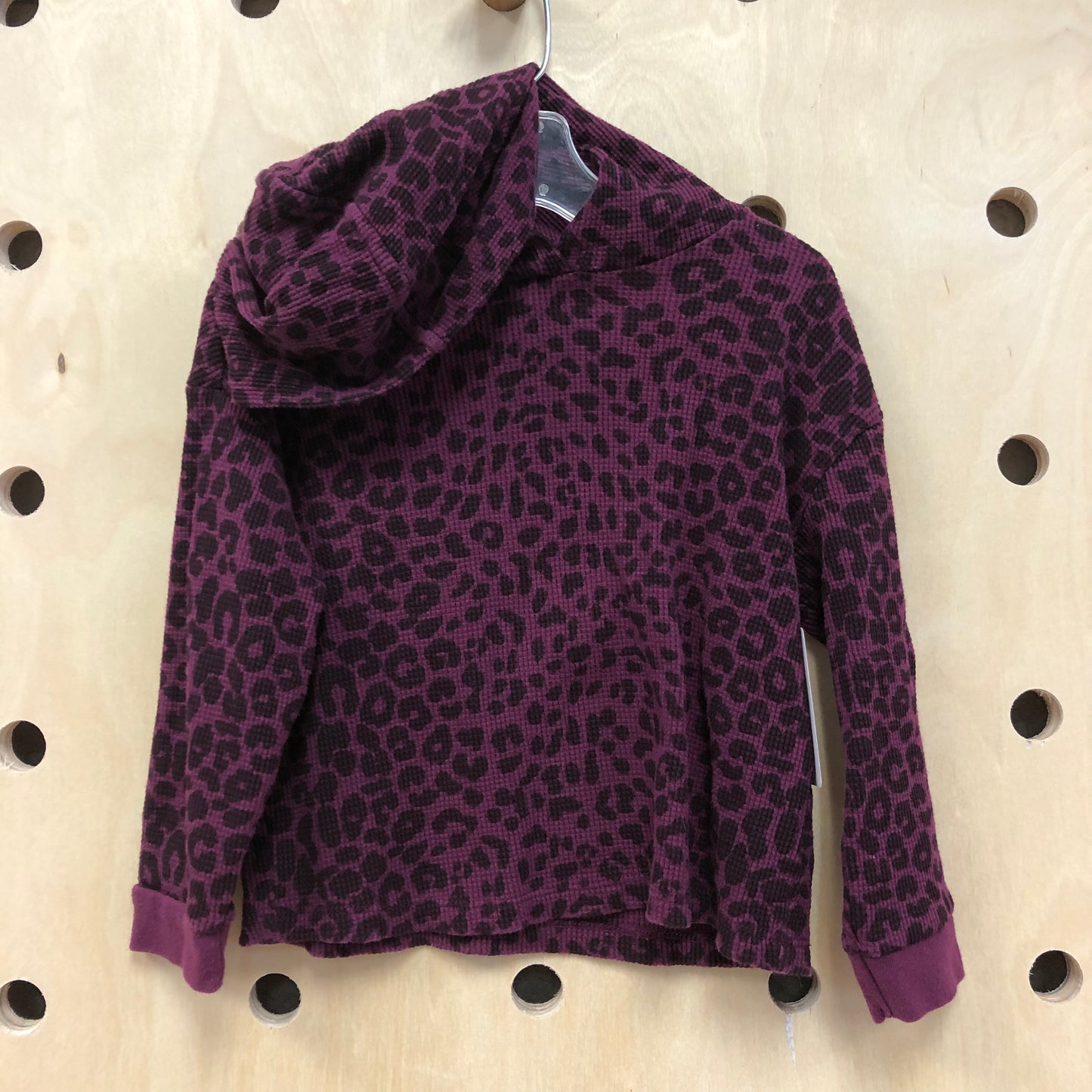 Plum Leopard Thermal Hoodie