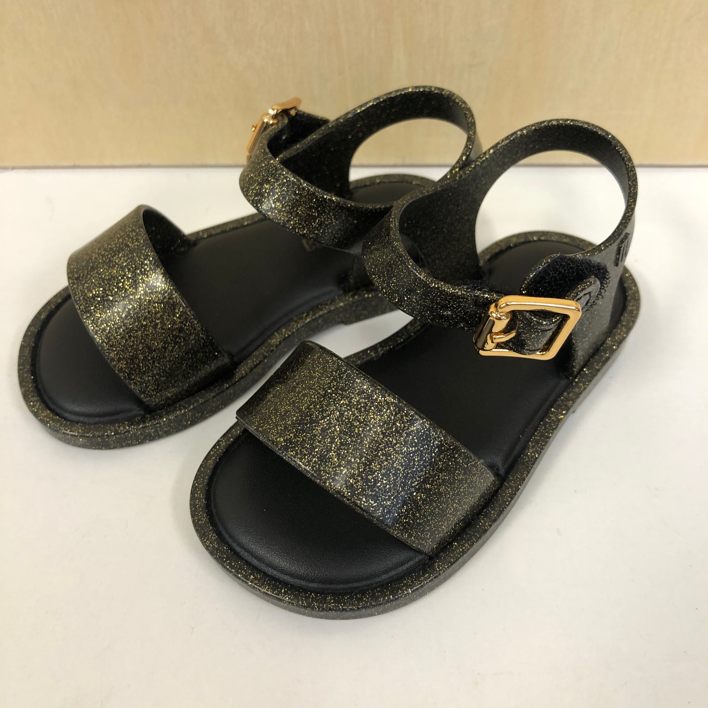 Black & Gold Mar Sandals