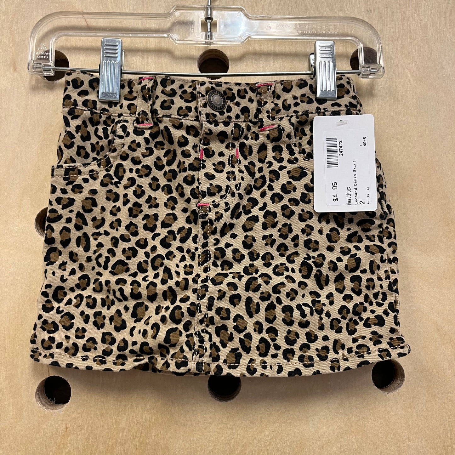 Leopard Denim Skirt