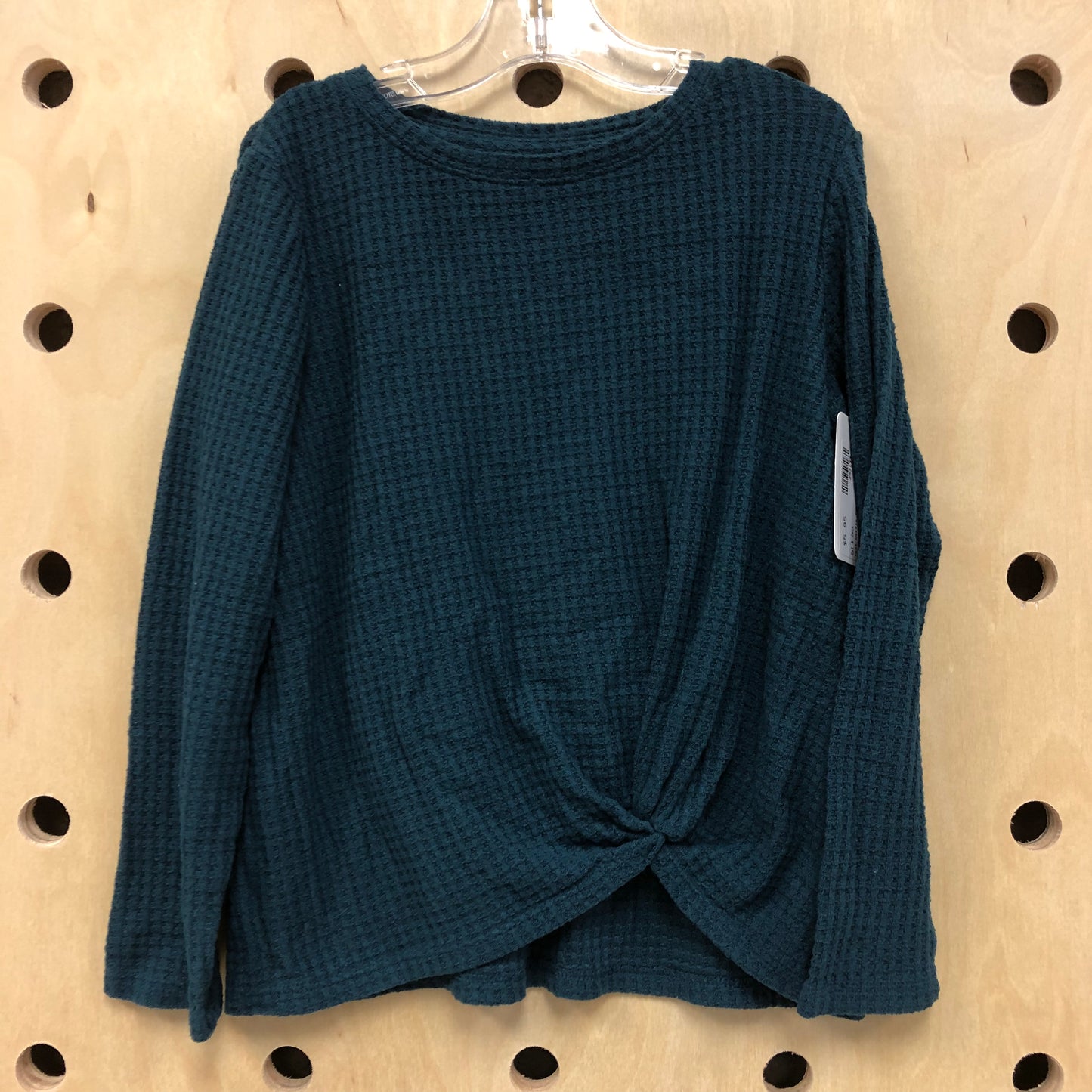 Teal Waffle Top