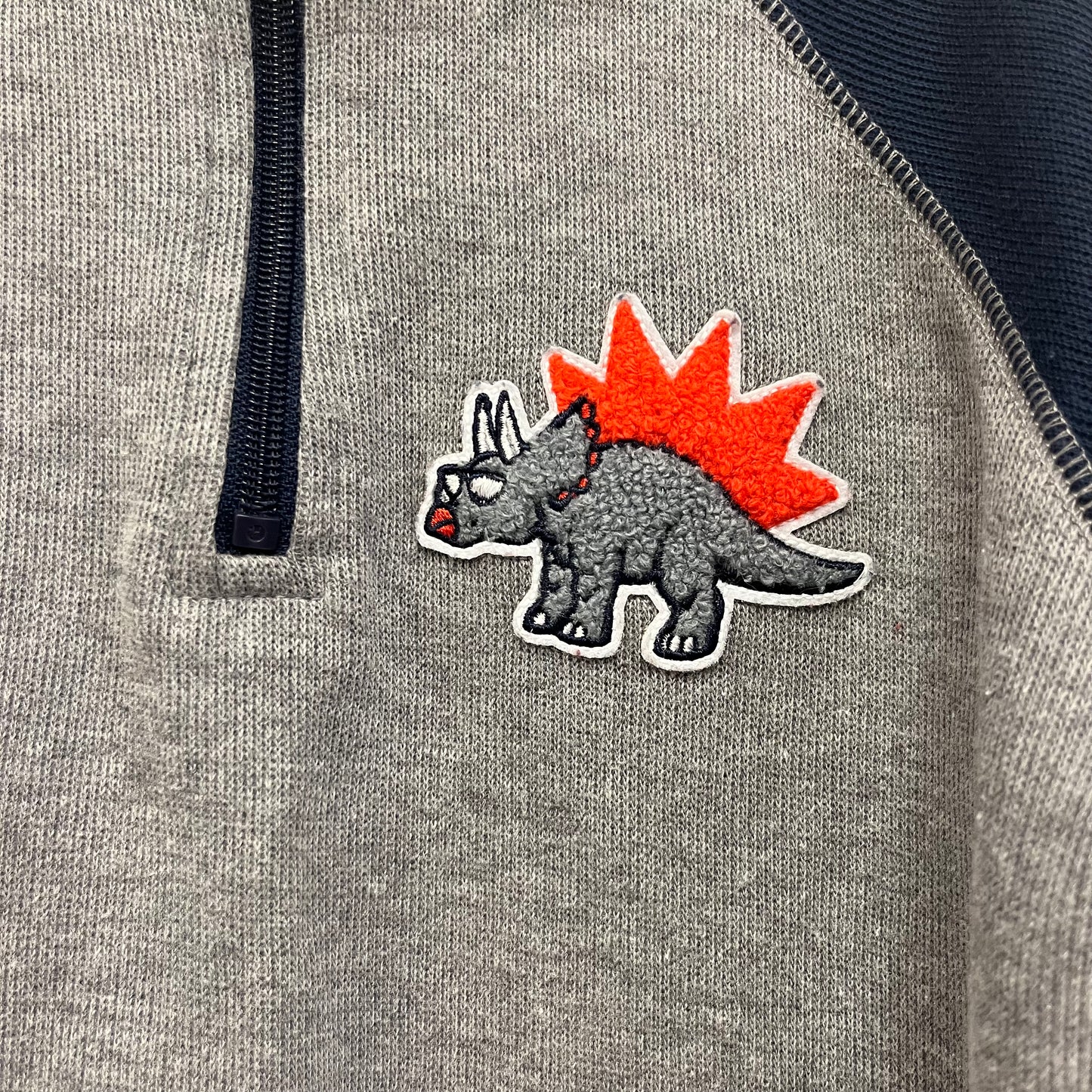 Grey/Blue Stegosaurus Pullover