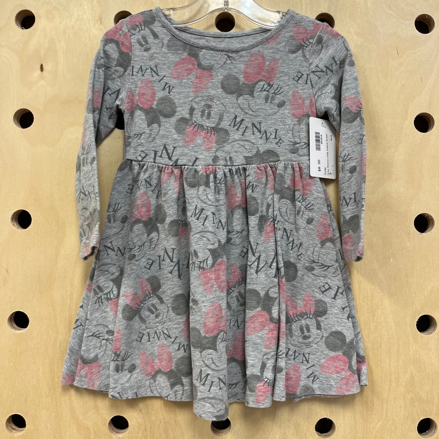 Grey Minnie Long Sleeve Dress