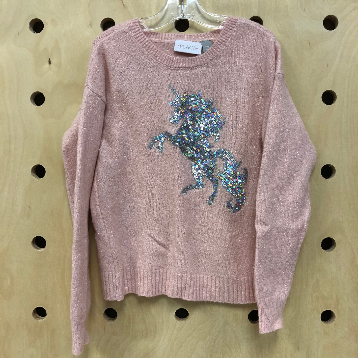 Pink Knit Unicorn Sweater