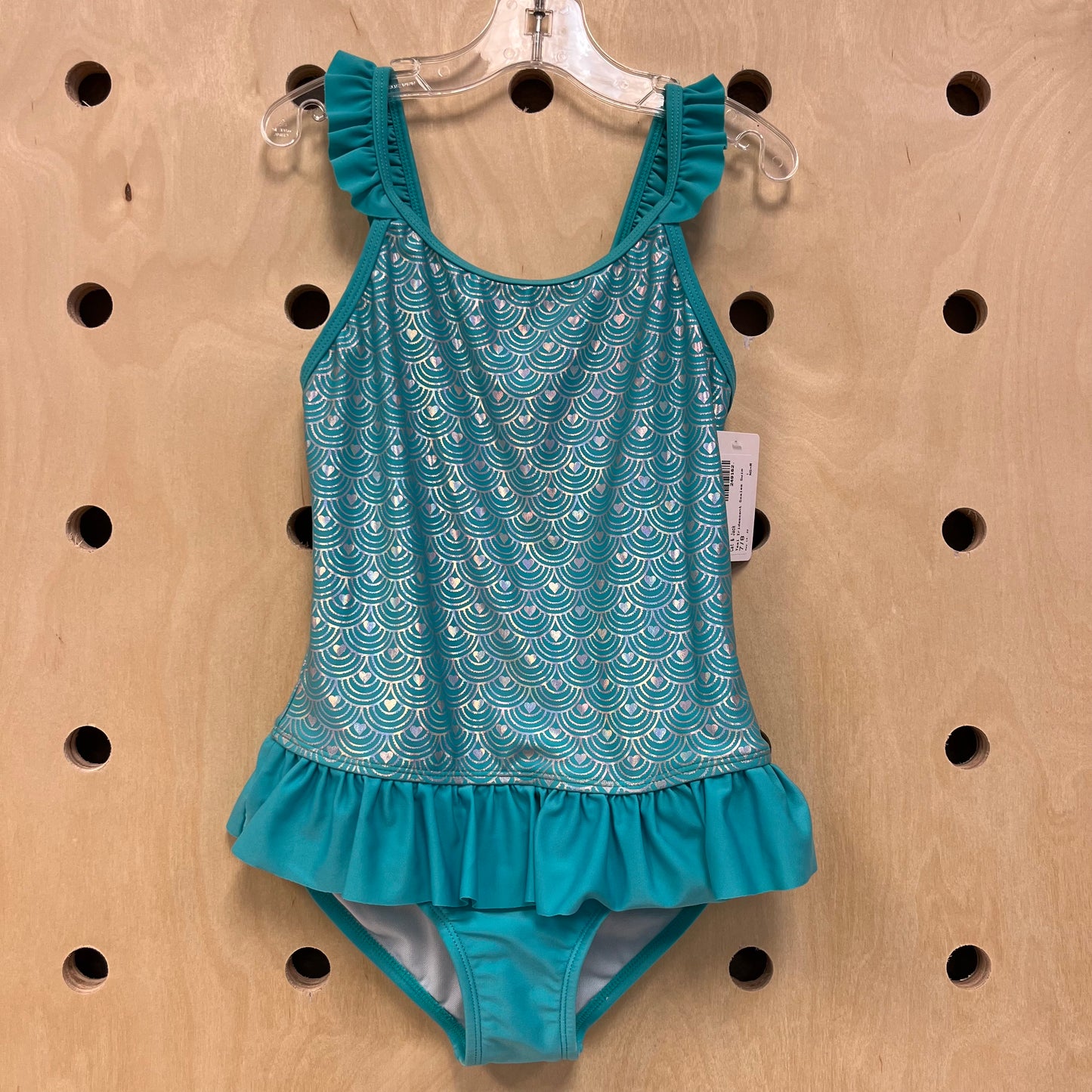 Teal Iridescent Scales Swim