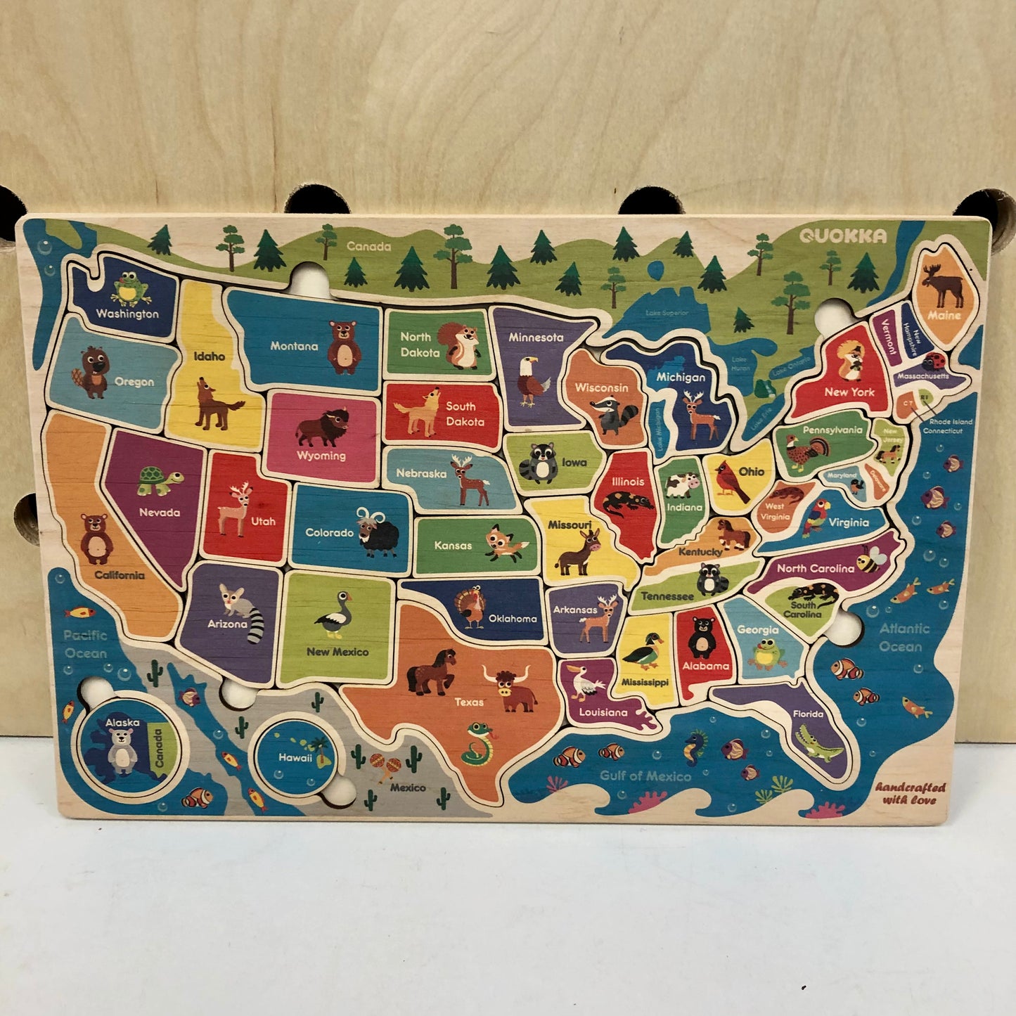 States + Capitals Puzzle Board