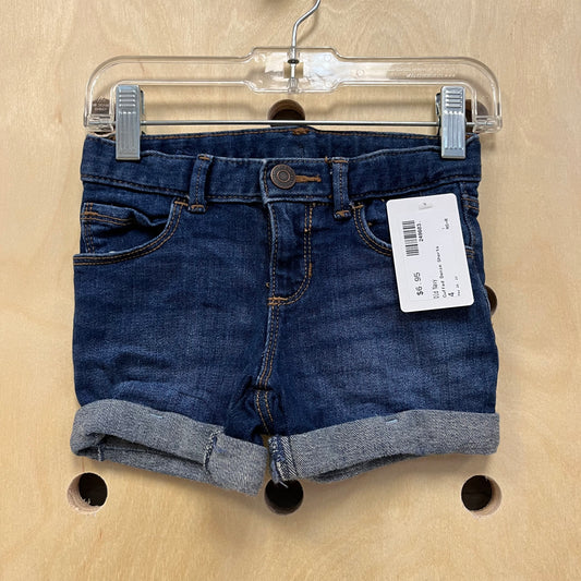 Cuffed Denim Shorts