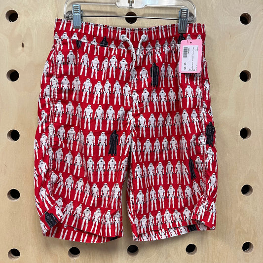 Red Darth + Trooper Swim Trunk