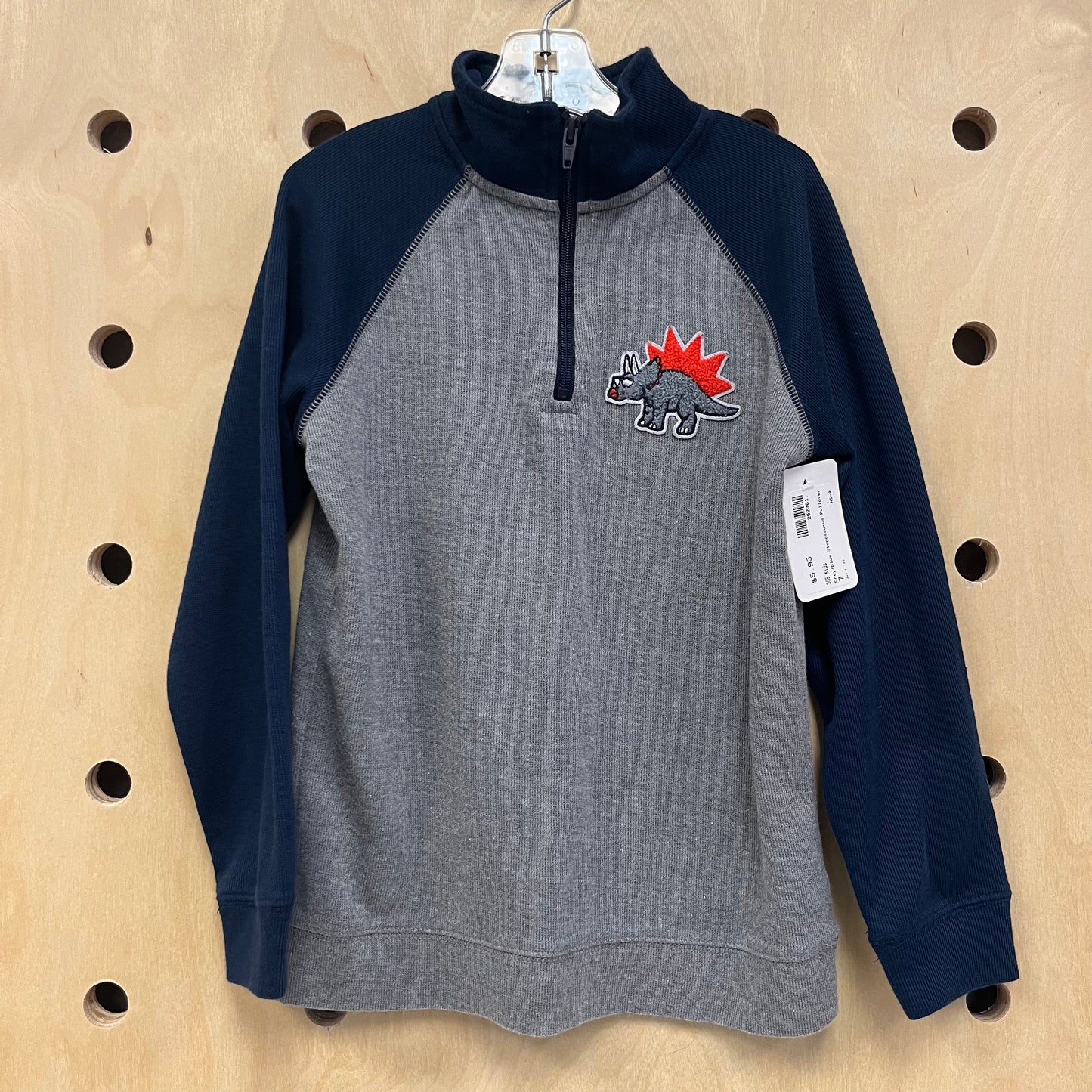 Grey/Blue Stegosaurus Pullover