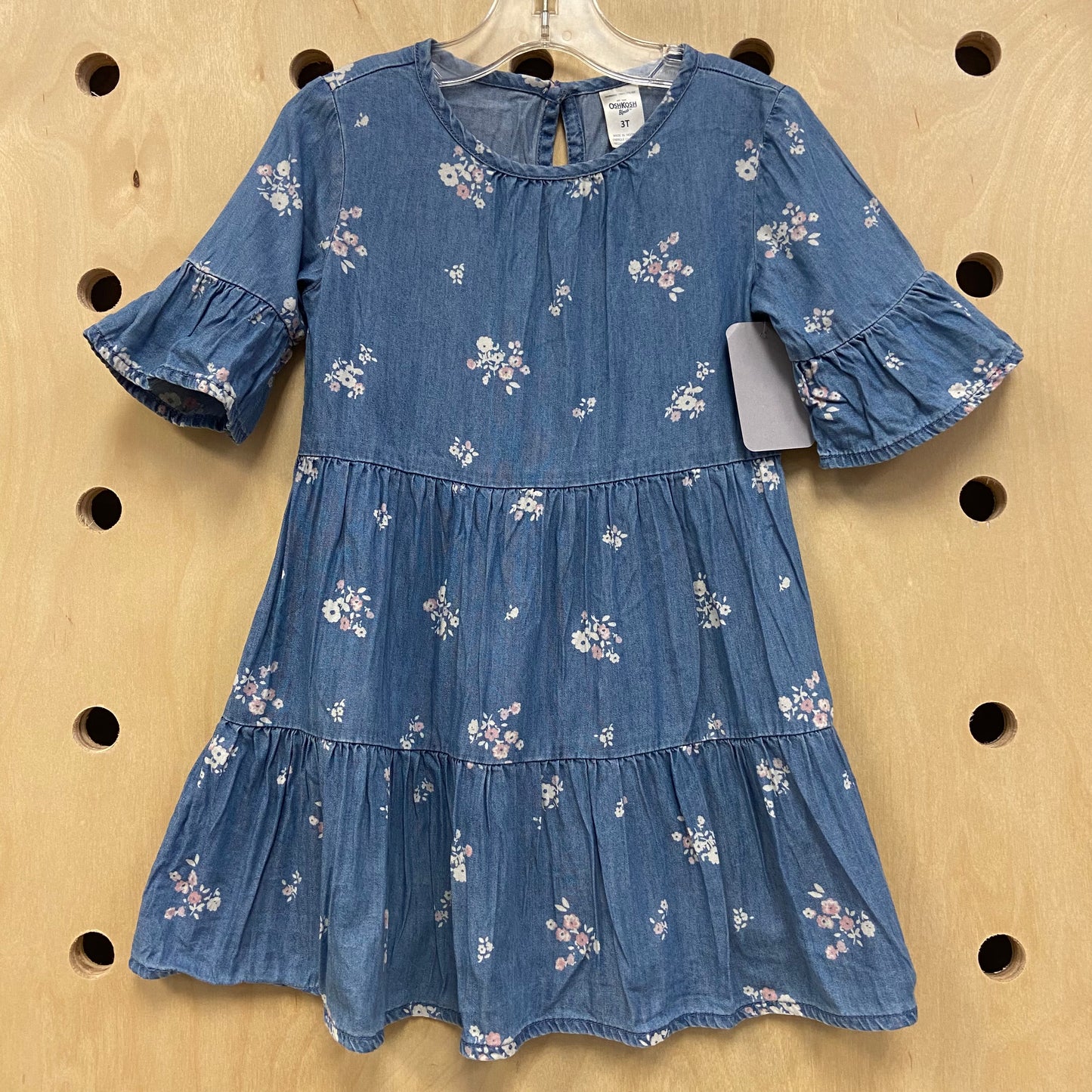 Chambray Floral Dress