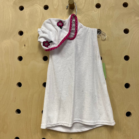 White & Pink Terry Swim Cover