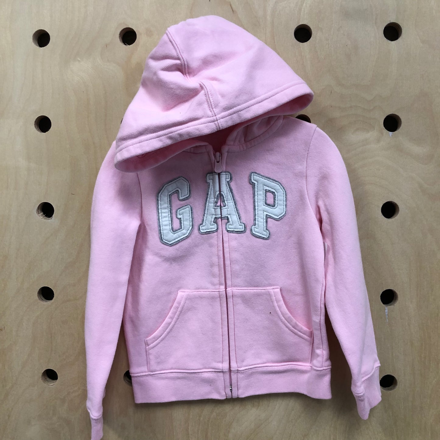 Pink Logo Zip Hoodie