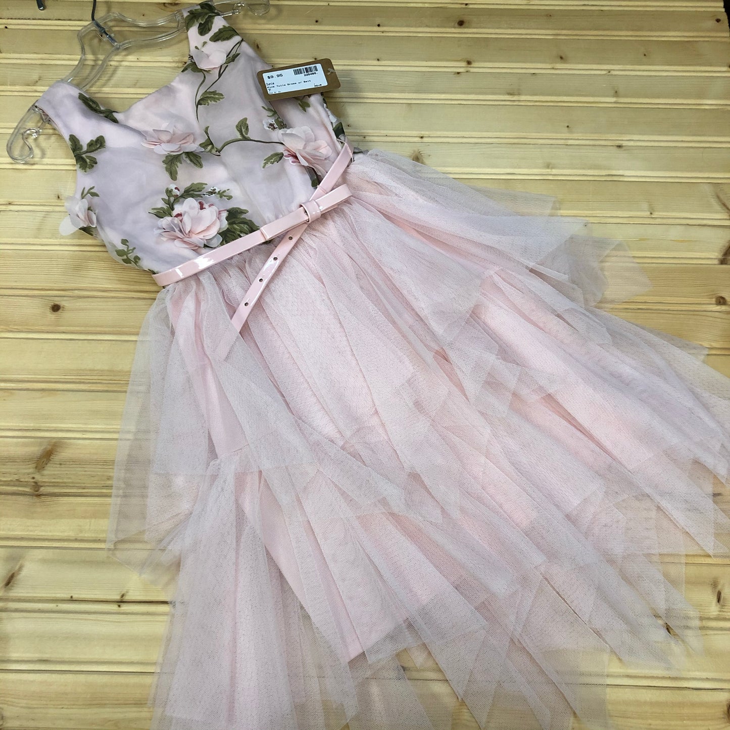 Pink Tulle Dress w/ Belt