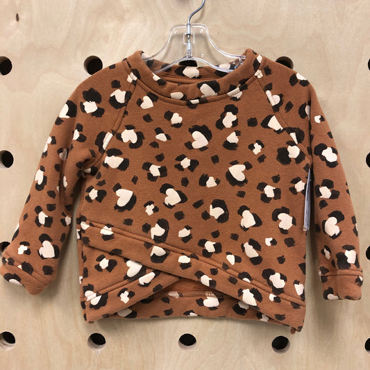 Animal Print Fleece Pullover